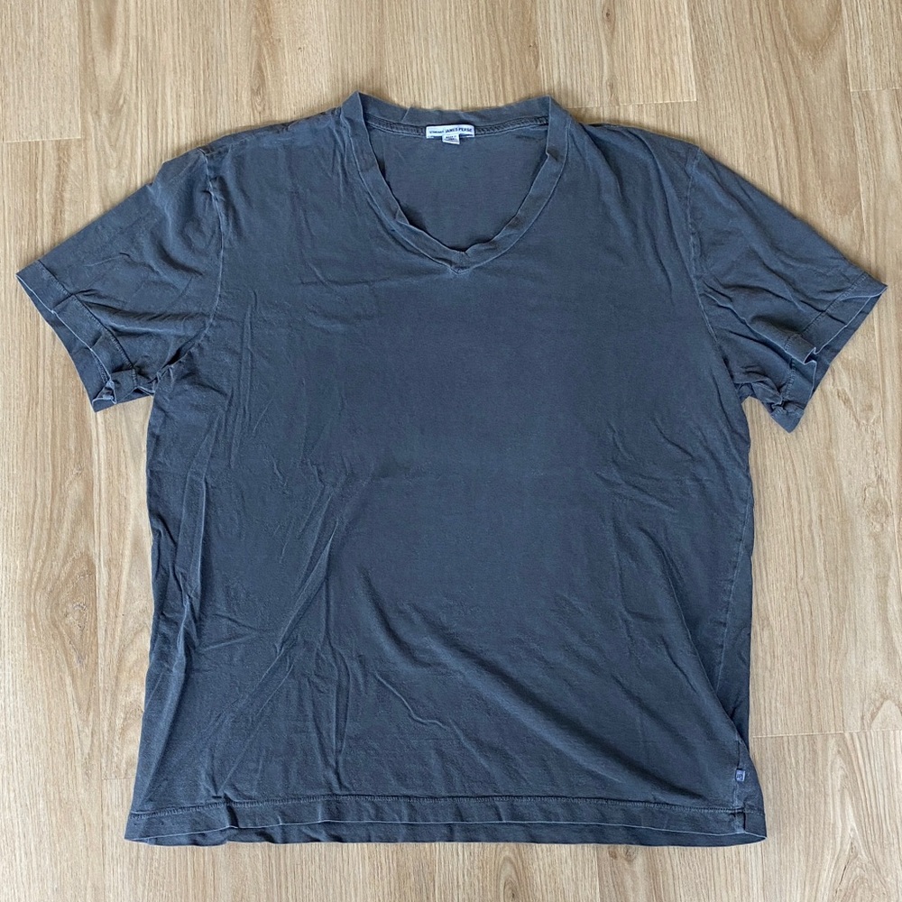 James Perse Charcoal V-Neck T-Shirt